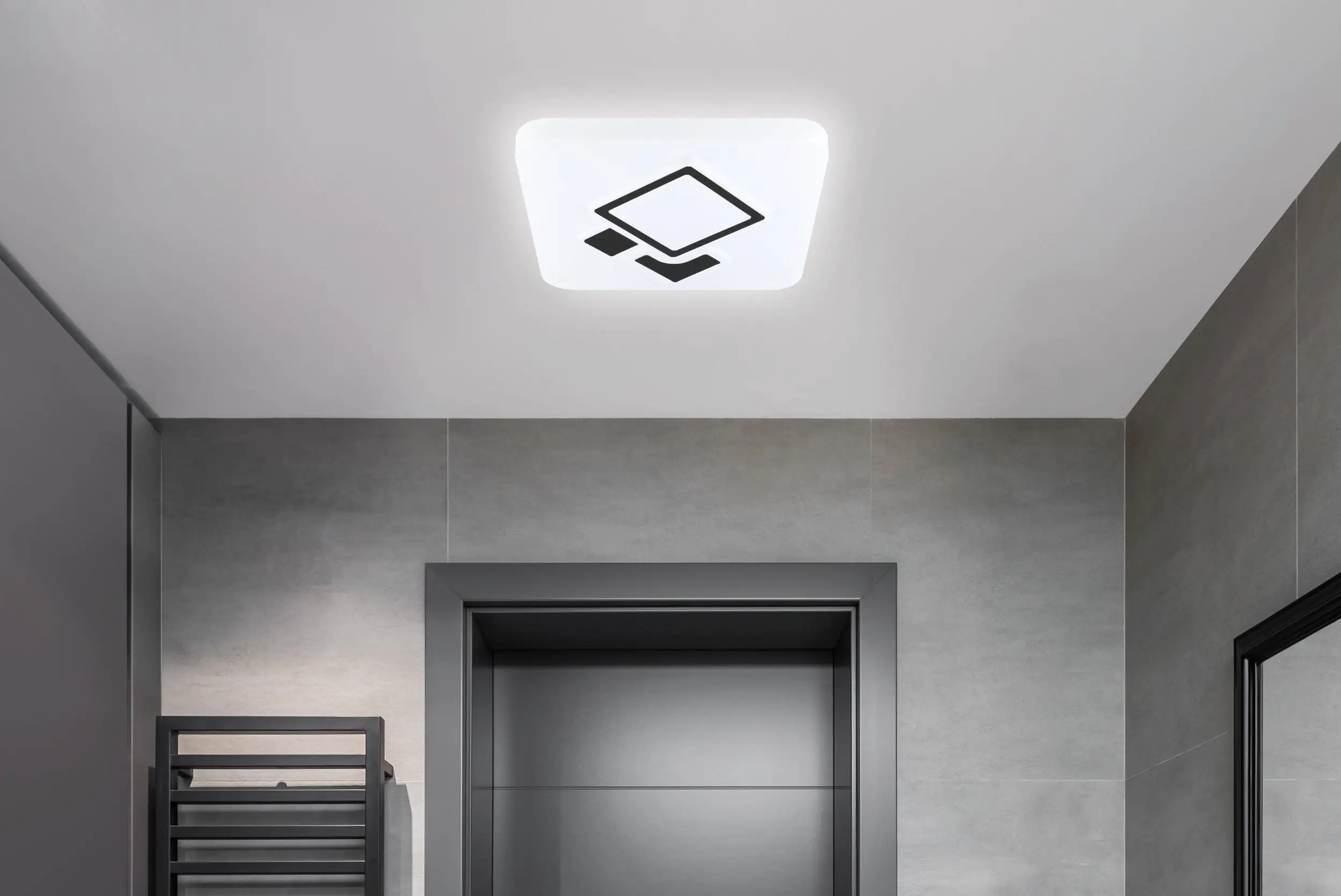 Eglo LED Deckenleuchte Espartaco weiß schwarz 38,5 x 38,5 cm