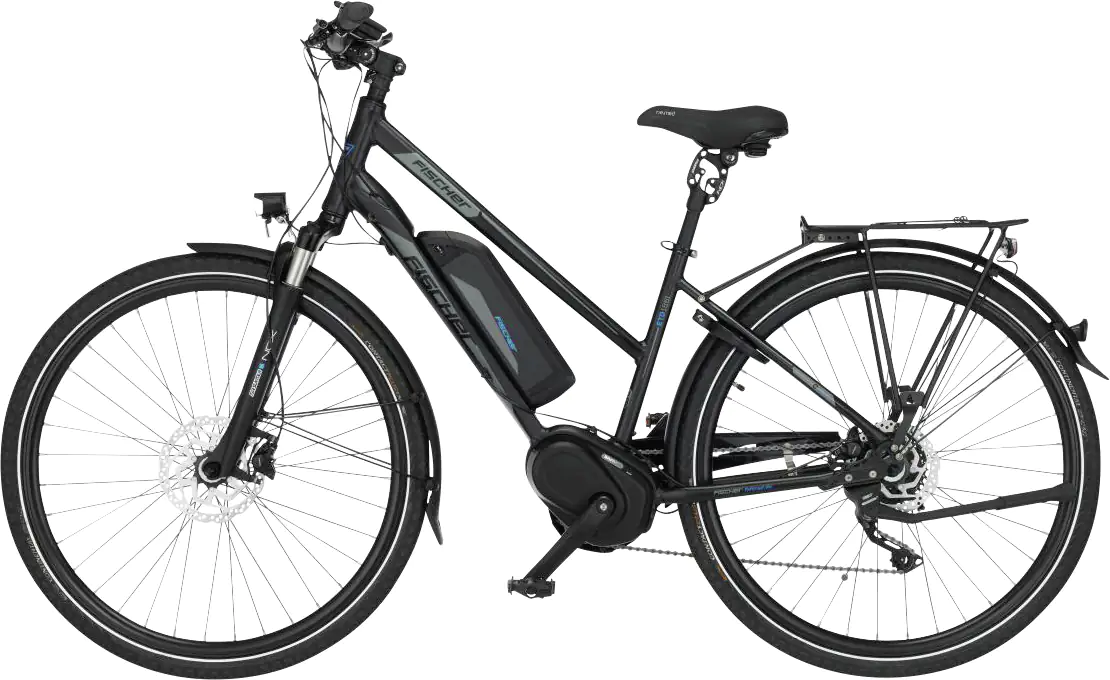 Fischer E-Bike Trekking ETD 1861.1-S2 Damen 28 Zoll 10-Gang 557 Wh schwarz matt 62209 Fischer E-Bike Trekking ETD 1861.1-S2 Damen 28 Zoll 10-Gang 557 Wh schwarz matt 62209