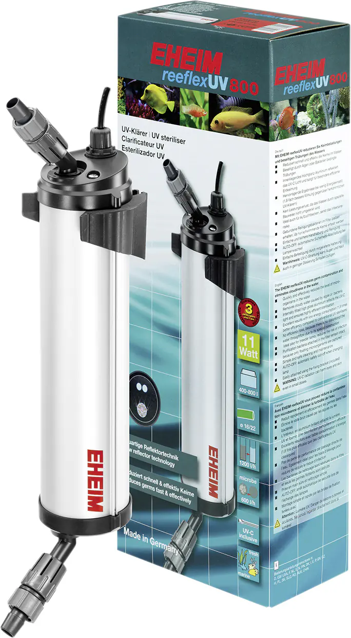 Eheim reeflexUV 800 auch für Aufzuchtbecken, senkt das Infektionsrisiko