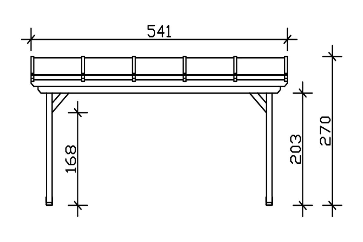 4018211002405_05 SKAN HOLZ Terrassenüberdachung Ancona 541 x 250 cm Leimholz