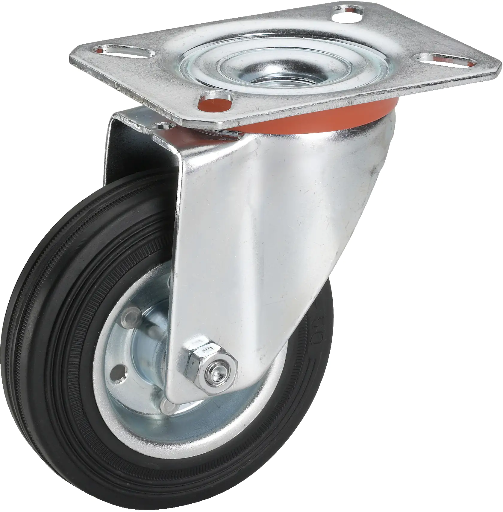 Lenkrolle mit Platte 200 x 50 mm, Tragkr. 210 kg