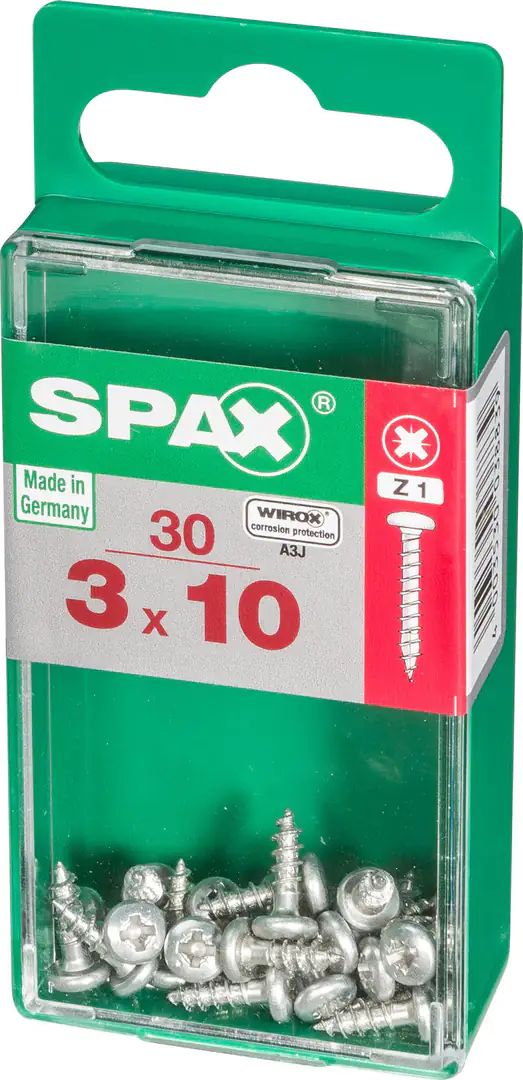 Spax Universalschrauben 3.0 x 10 mm TX 10 - 30 Stk. Spax Universalschrauben 3.0 x 10 mm TX 10 - 30 Stk.