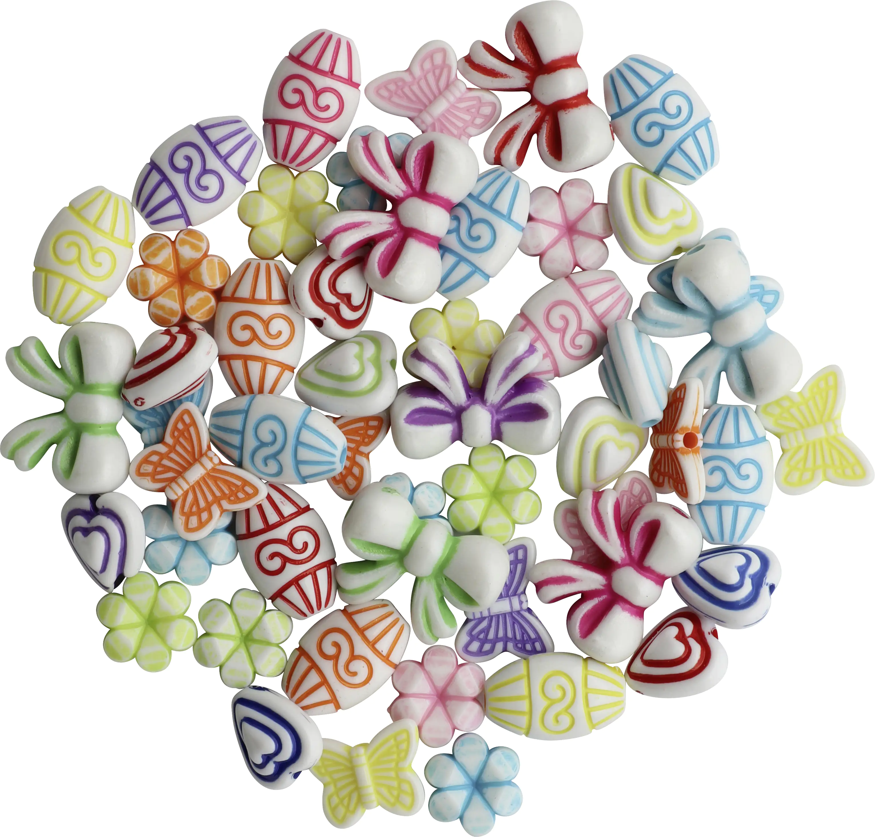 Glorex Schmuck Perlen 11-16 mm 25 g, opak mix