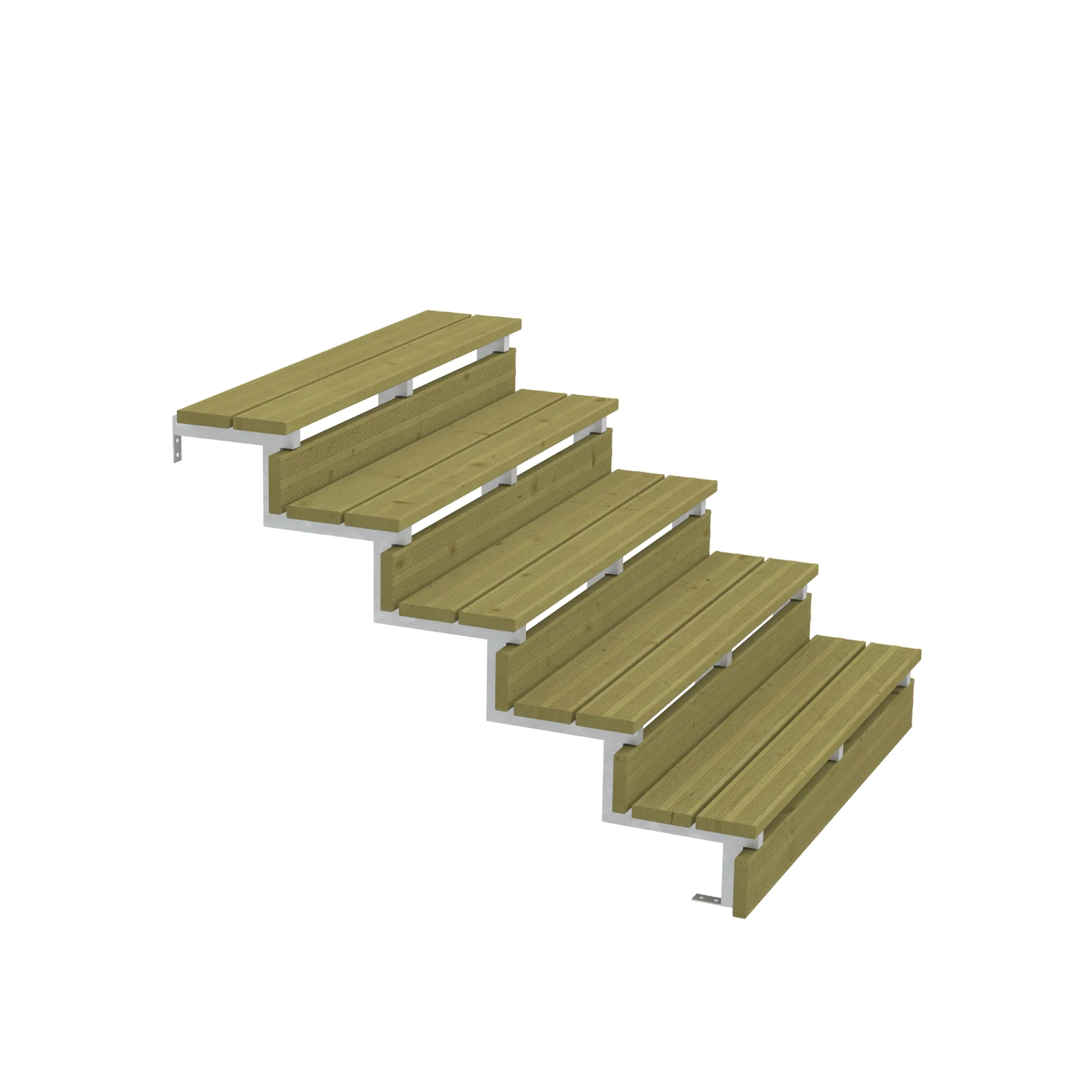 Plus Stahltreppenwange verzinkt 17 cm Stufenhöhe mit Beschlag