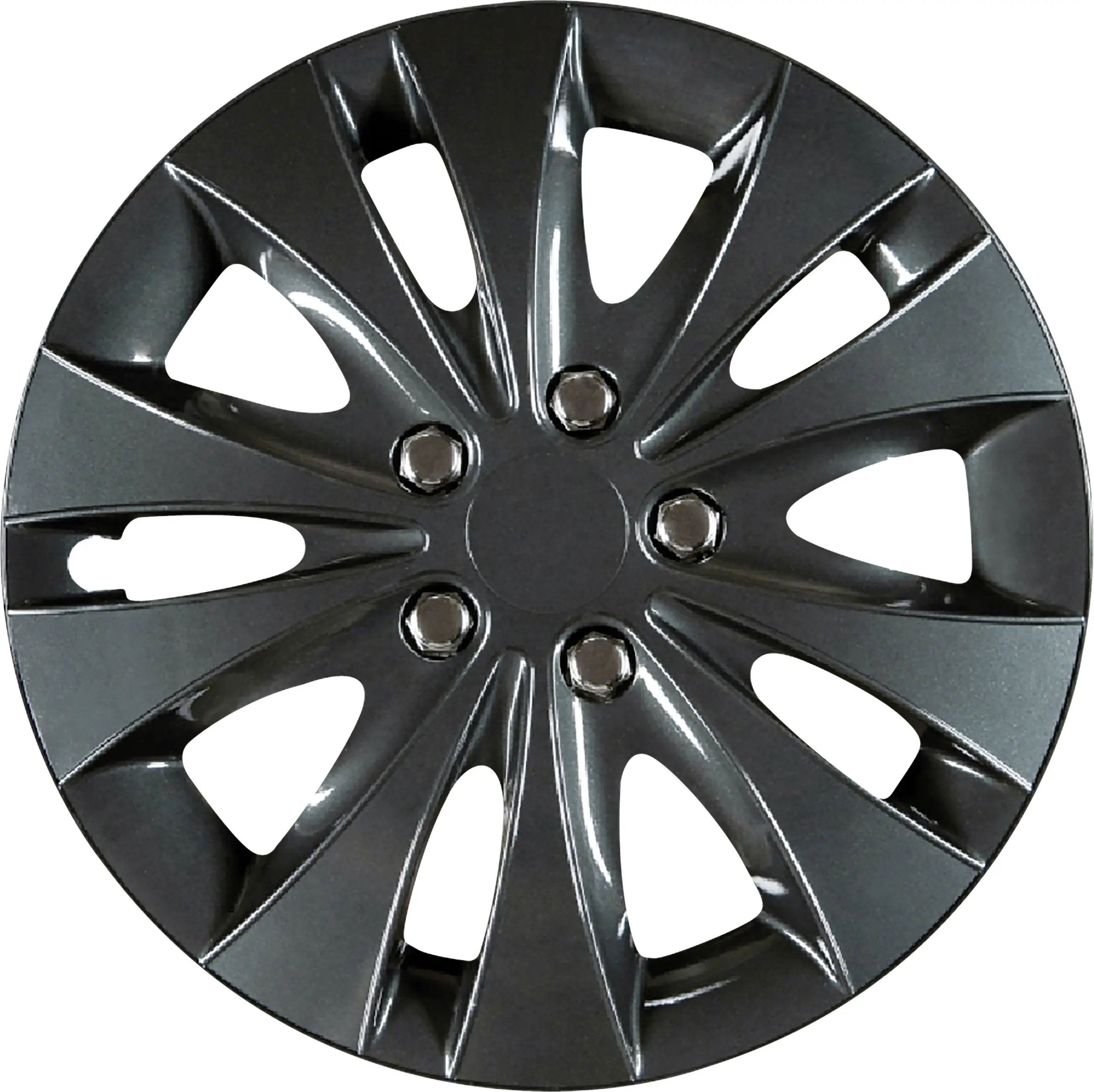 Cartrend Radzierblenden Storm 40 cm (16 Zoll) schwarz 4 Stück