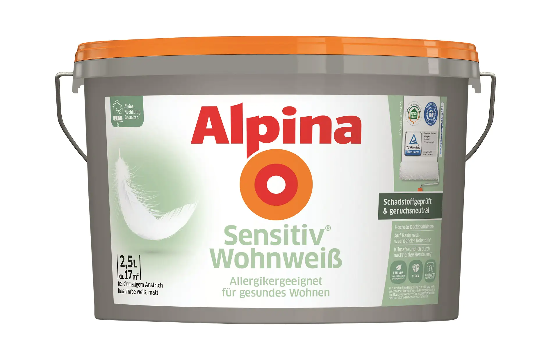 Alpina Sensitiv Wohnweiß 2,5 L