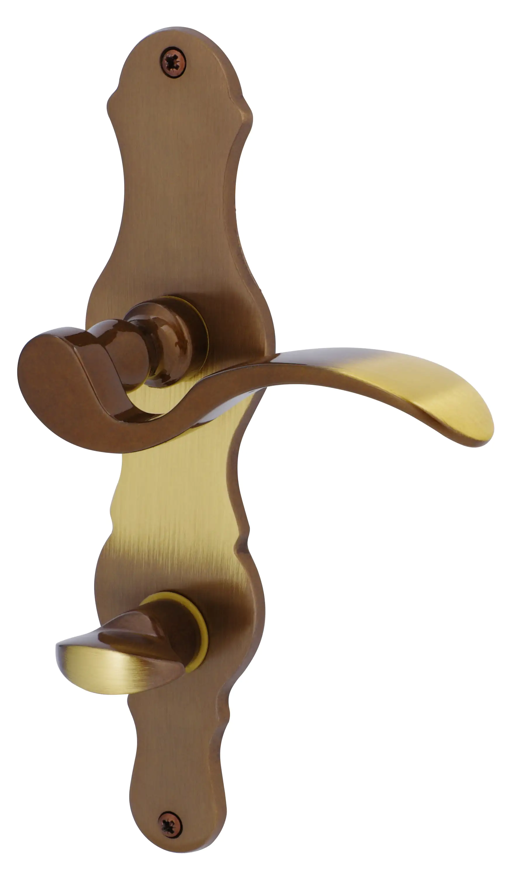 Alpertec WC-Langschildgarnitur Eva Easy Messing bronze verschnörkelt