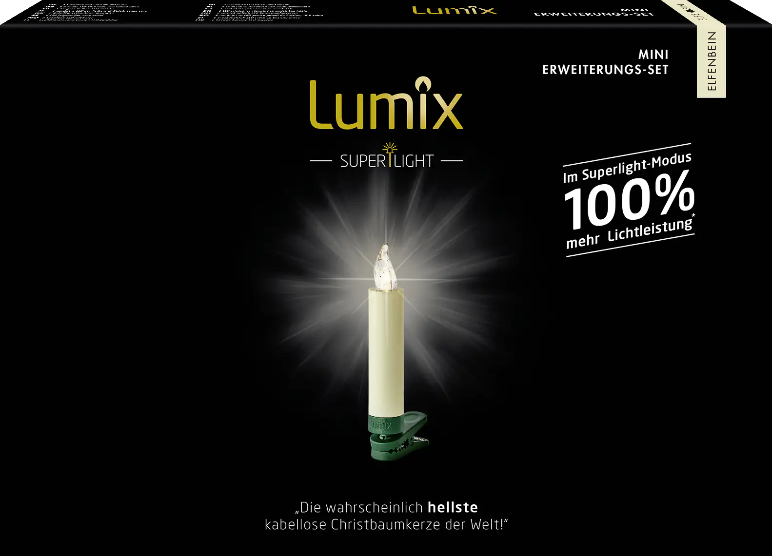 Krinner Lumix Superlight Mini Erweiterungsset, 6 LED Kerzen, elfenbein Krinner Lumix Superlight Mini Erweiterungsset, 6 LED Kerzen, elfenbein