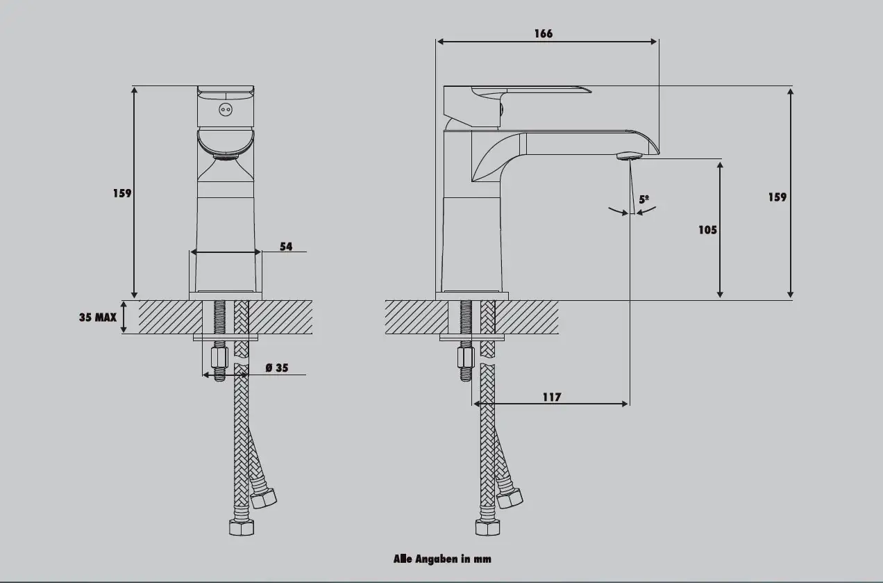 Primaster Waschtischarmatur Alaska weiß