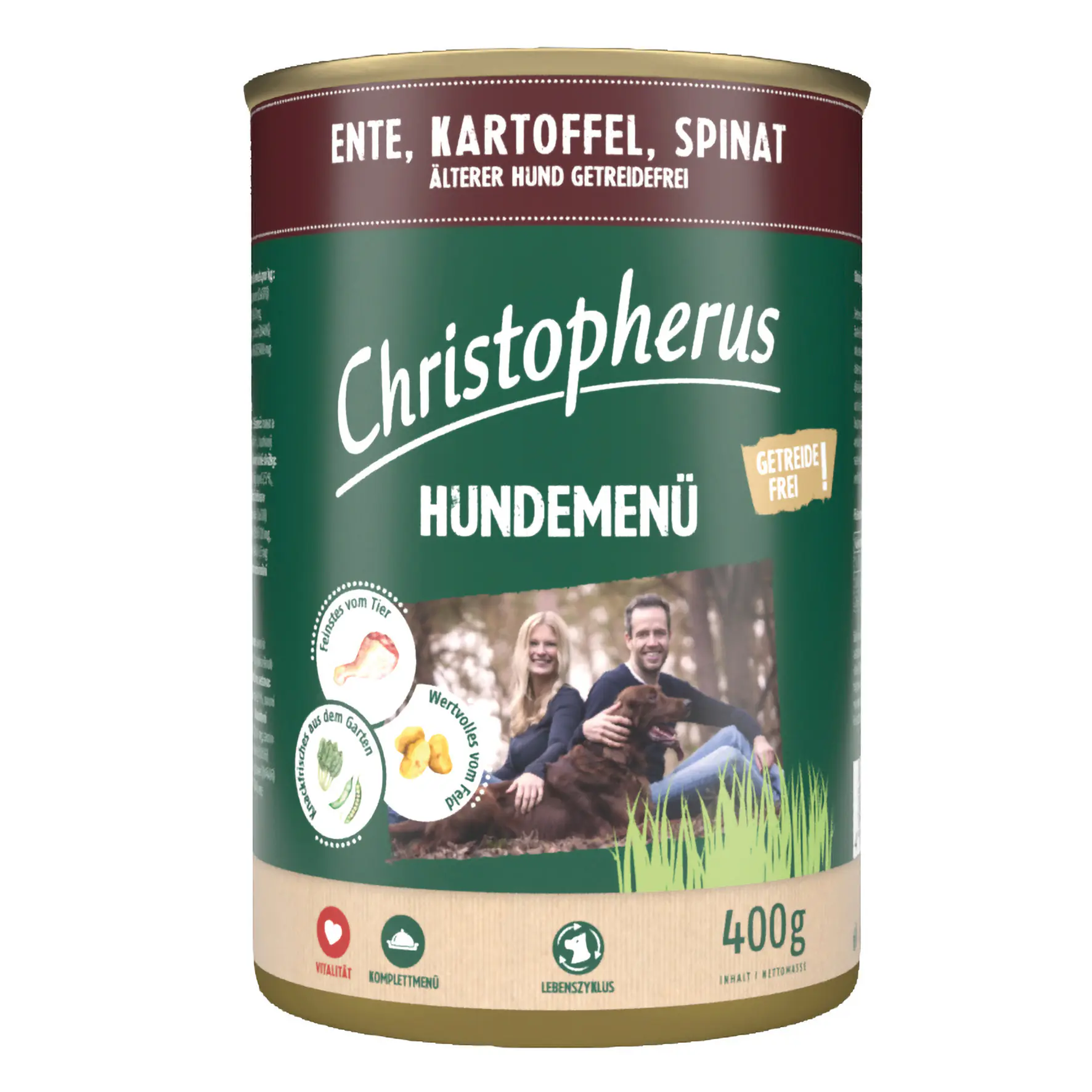 Christopherus Hundenassfutter Ente getreidefrei 400 g Ente