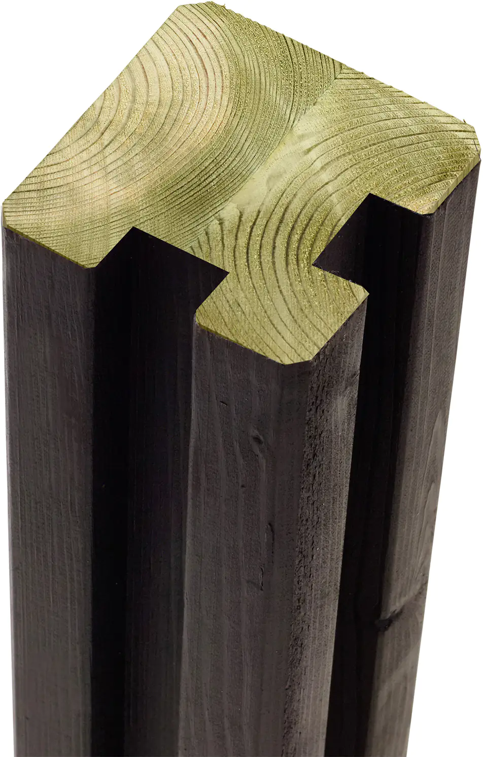 Plus Eckpfosten 268 cm, 90 x 90 mm, schwarz