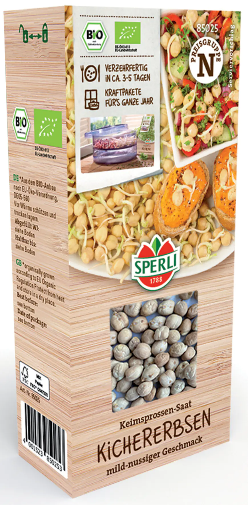 Sperli BIO Keimsprossen-Saat Kichererbse