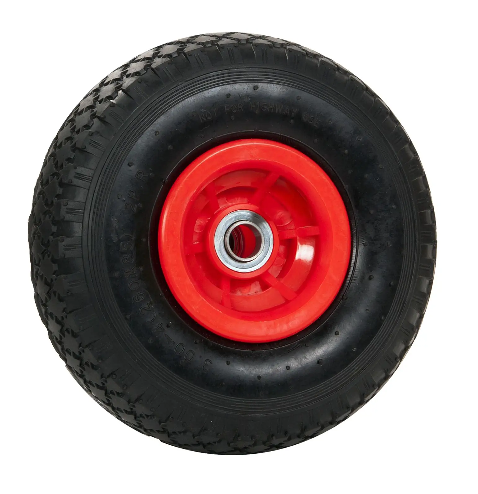 pro-bau-tec Ersatzrad für Sackkarre Kunststoff schwarz/rot