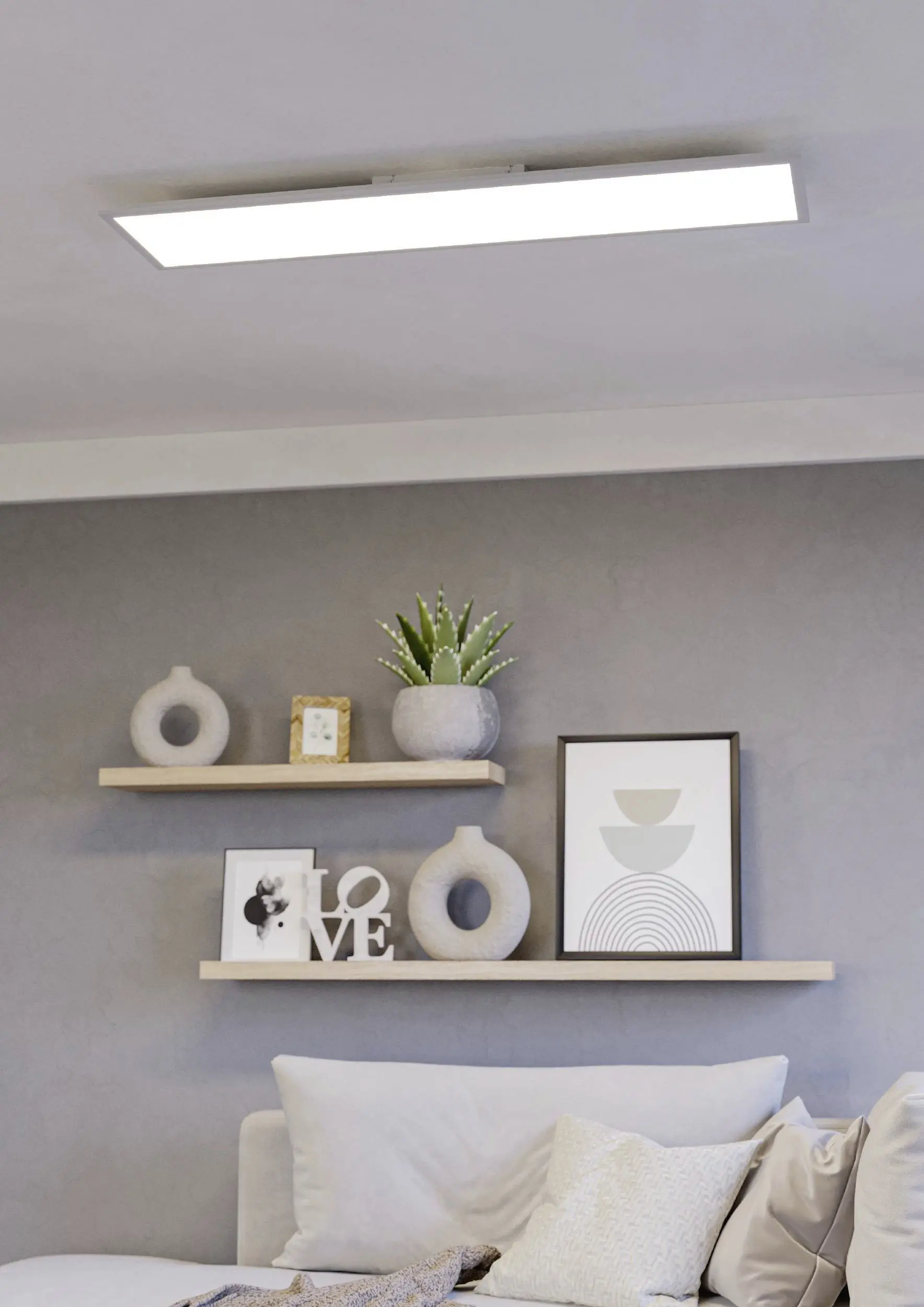 Eglo LED Deckenleuchte Moradillo-Z weiß 120 x 30 cm RGB dimmbar