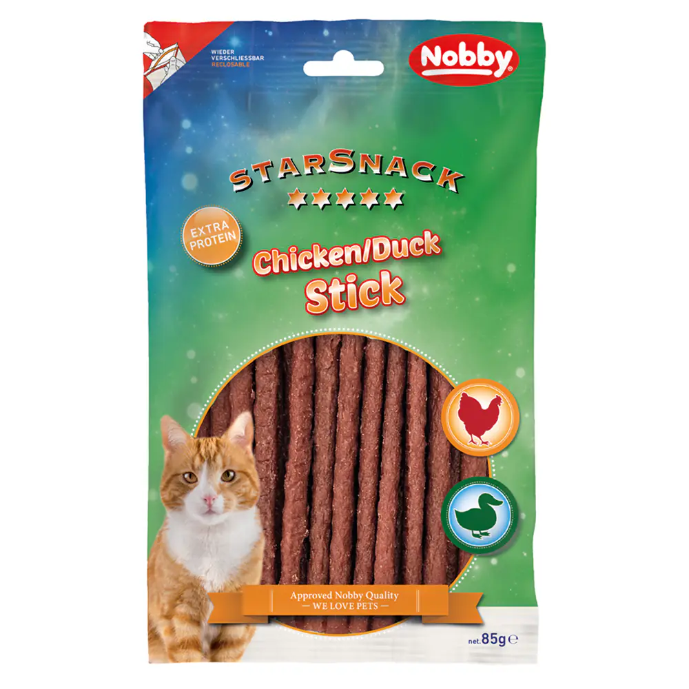 Nobby Katzenleckerli StarSnack Sticks 85 g Ente & Hähnchen