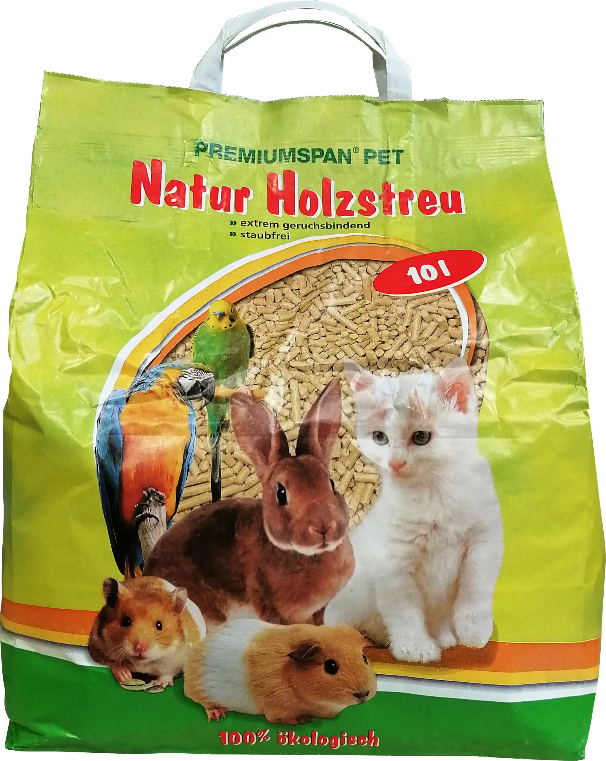Natur Premiumspan Holzstreu Katzenstreu Kleintierstreu Inhalt: 10 L