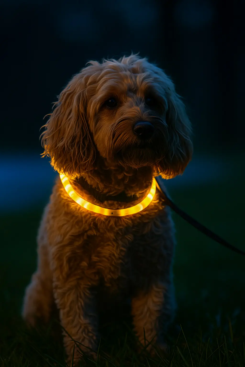 Nobby LED Leuchthalsband Visible gelb für Hunde mit kurzem Fell