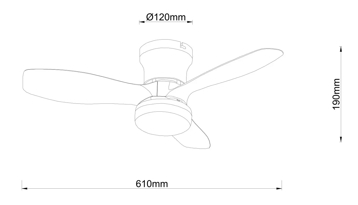 Globo Deckenventilator Irwin Ø 61 cm 36 W schwarz matt CCT