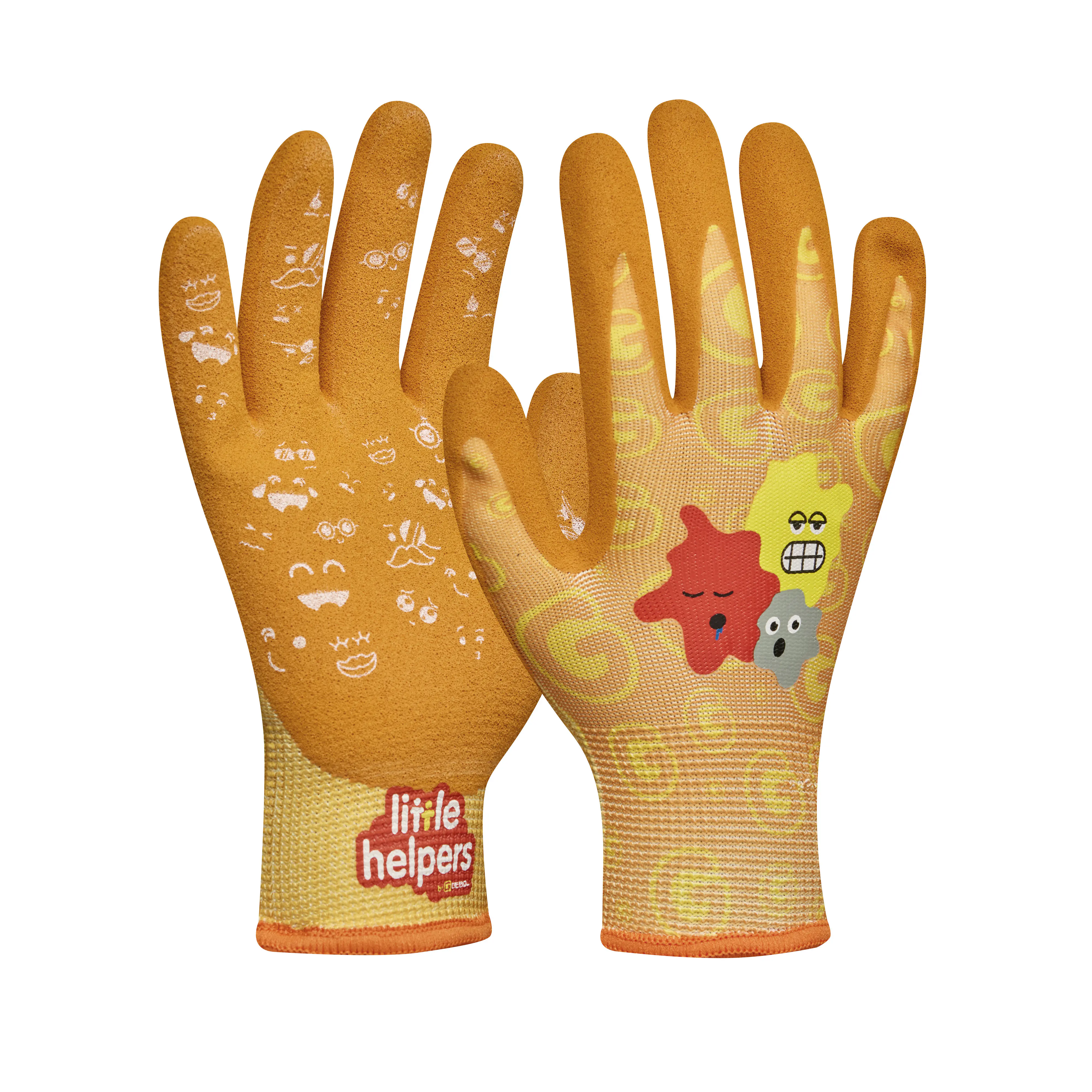 Gebol Kinder-Handschuhe Little Helpers Emoji orange
