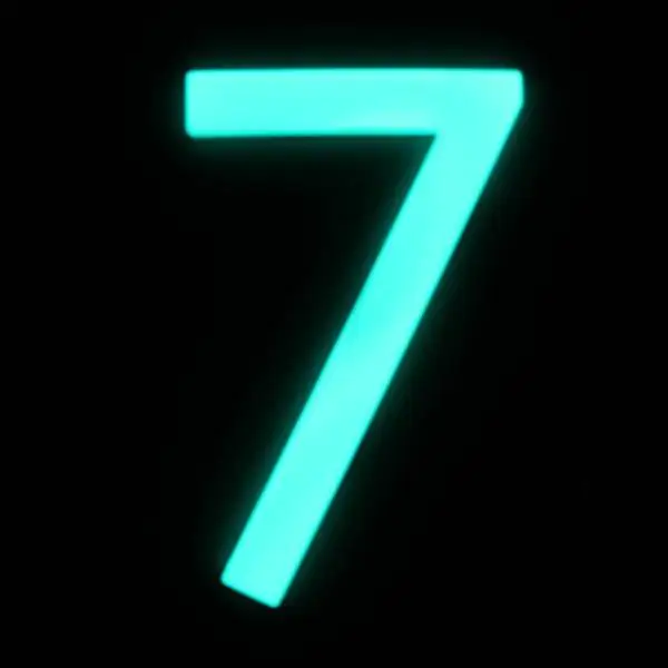 Alpertec Hausnummer 7 Selbstklebend Nachtleuchtend