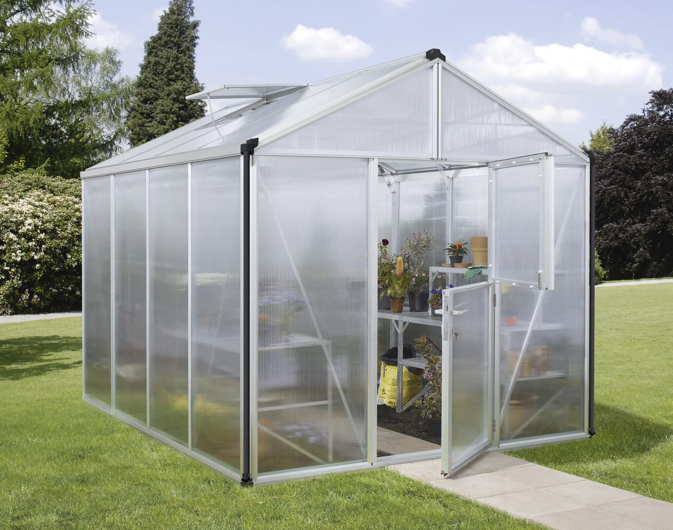 Vitavia Gewächshaus-Set Zeus 8100 HKP 16 mm alu 266 x 324 cm 