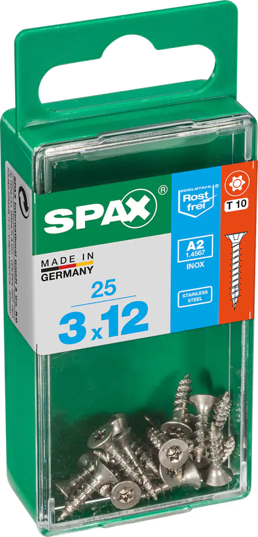 Spax Universalschrauben 3.0 x 12 mm TX 10 - 25 Stk.