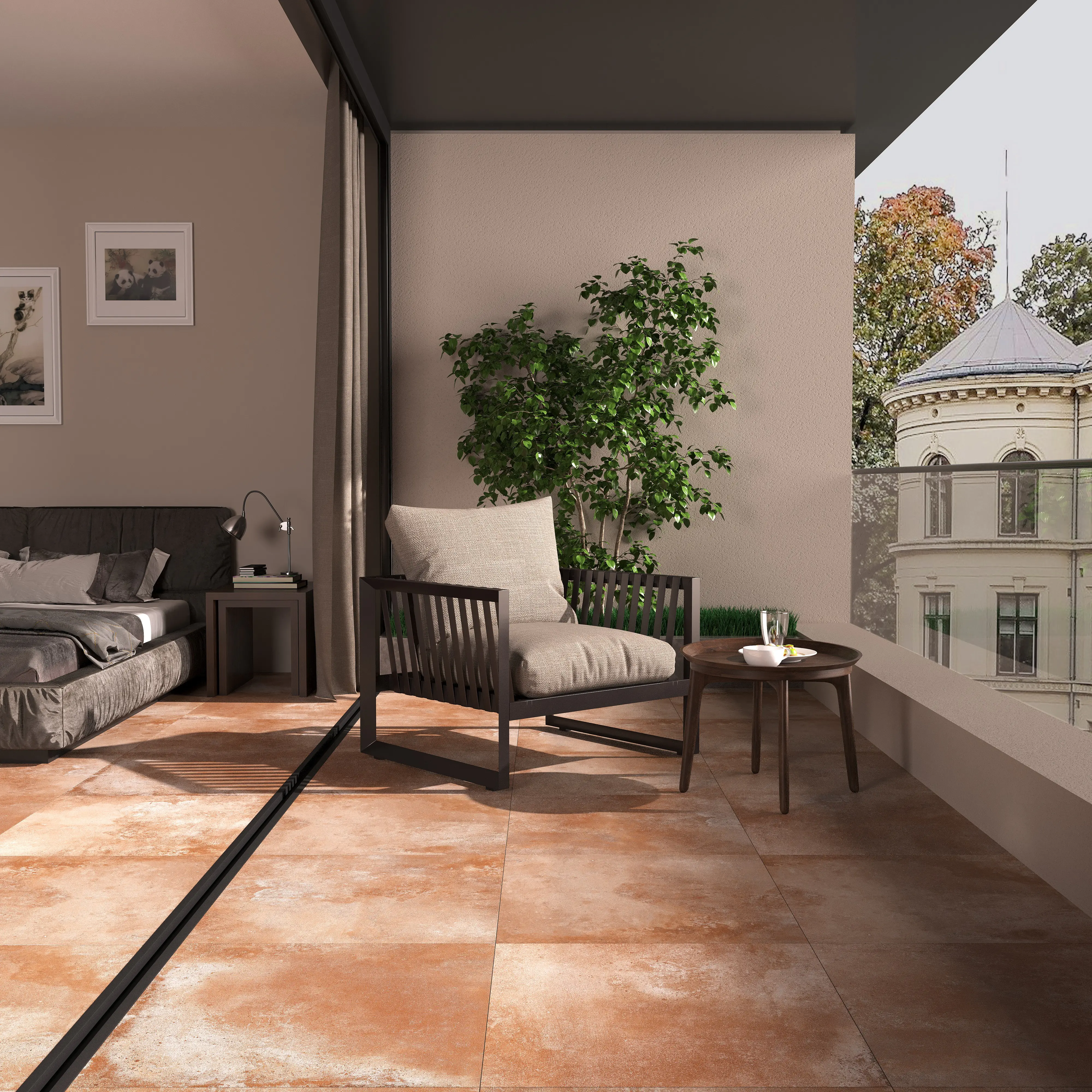 Terrassenplatte Norde 60 x 60 x 2 cm terra Terrassenplatte Norde 60 x 60 x 2 cm terra