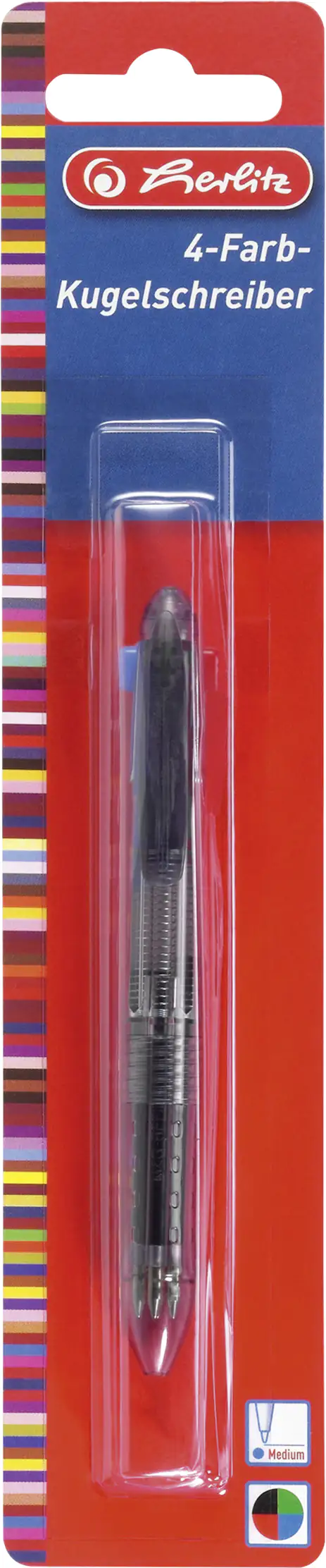 herlitz Kugelschreiber 4-farbig transparent 1 Stück