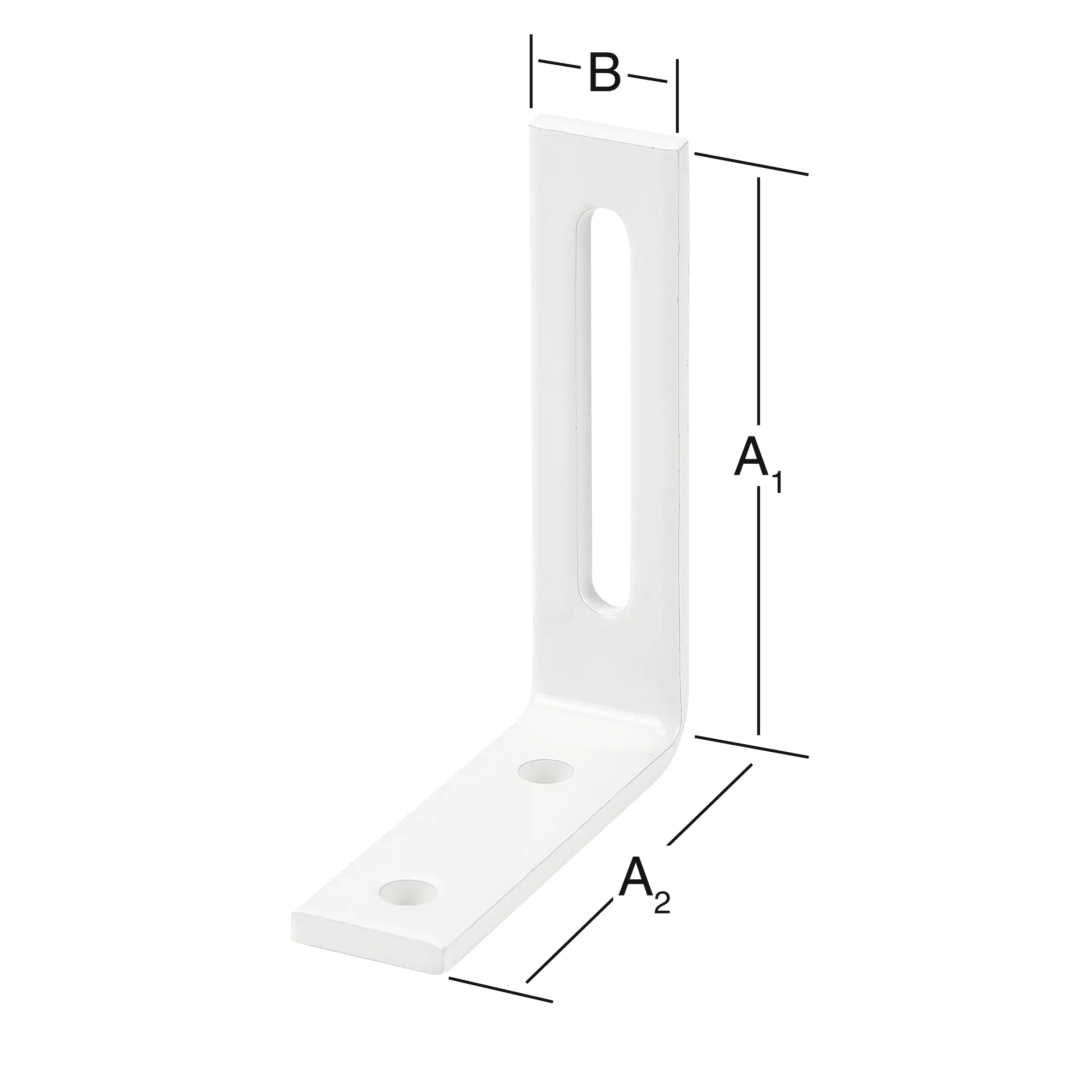 Vormann Verstellwinkel weiß 80/65 x 20 mm