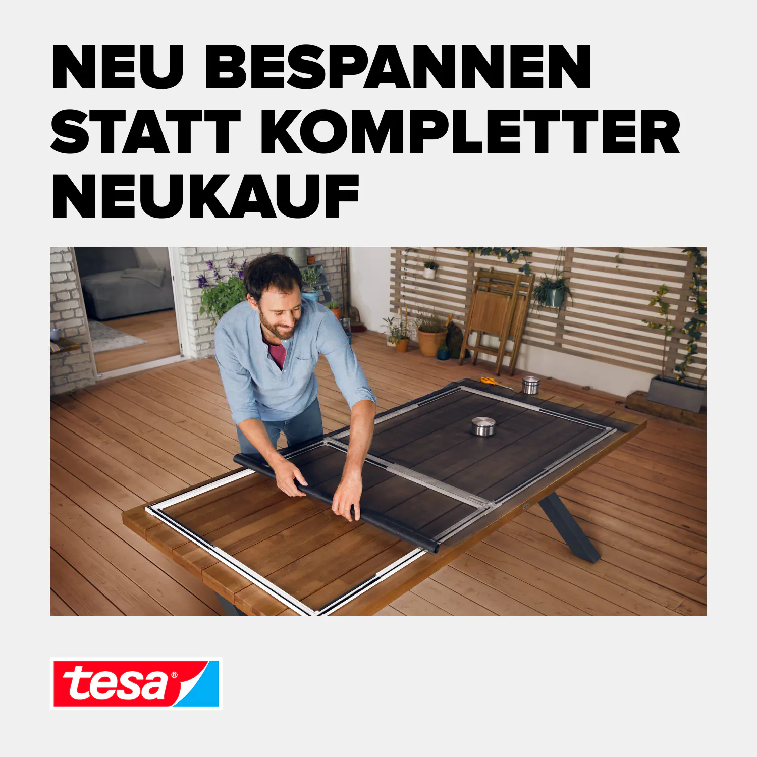tesa Insektenschutz-Gitter Ersatzarolle anthrazit 120 x 250 cm
