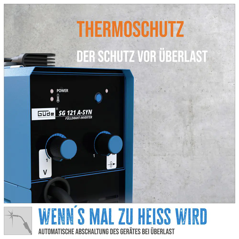 Güde Schweißgerät Fülldraht SG 121 A-SYN 52 W Güde Schweißgerät Fülldraht SG 121 A-SYN 52 W