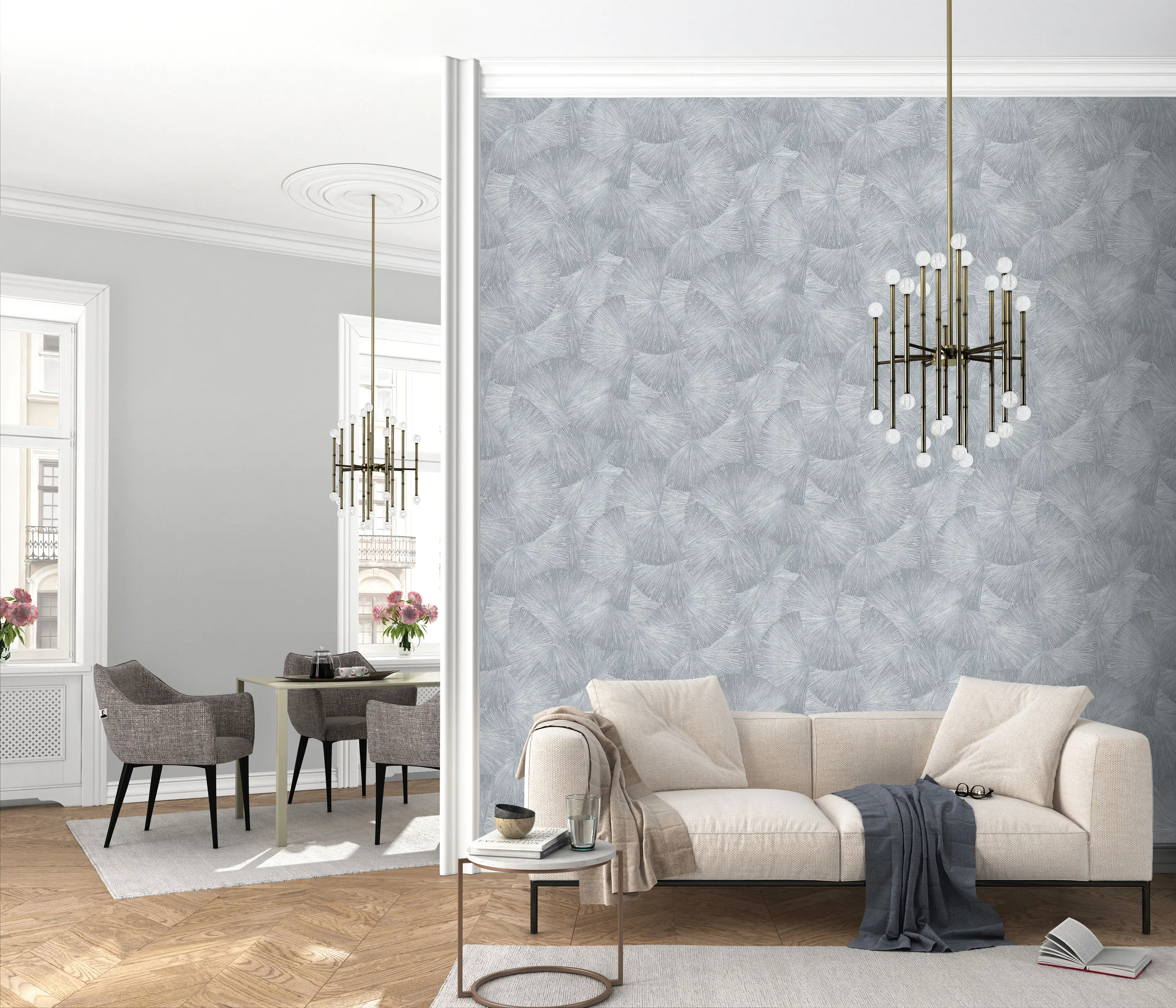 4002790214434_2 Guido Maria Kretschmer Vliestapete 10219-29 Fashion For Walls 3 grafik silber 10,05 x 0,53 m