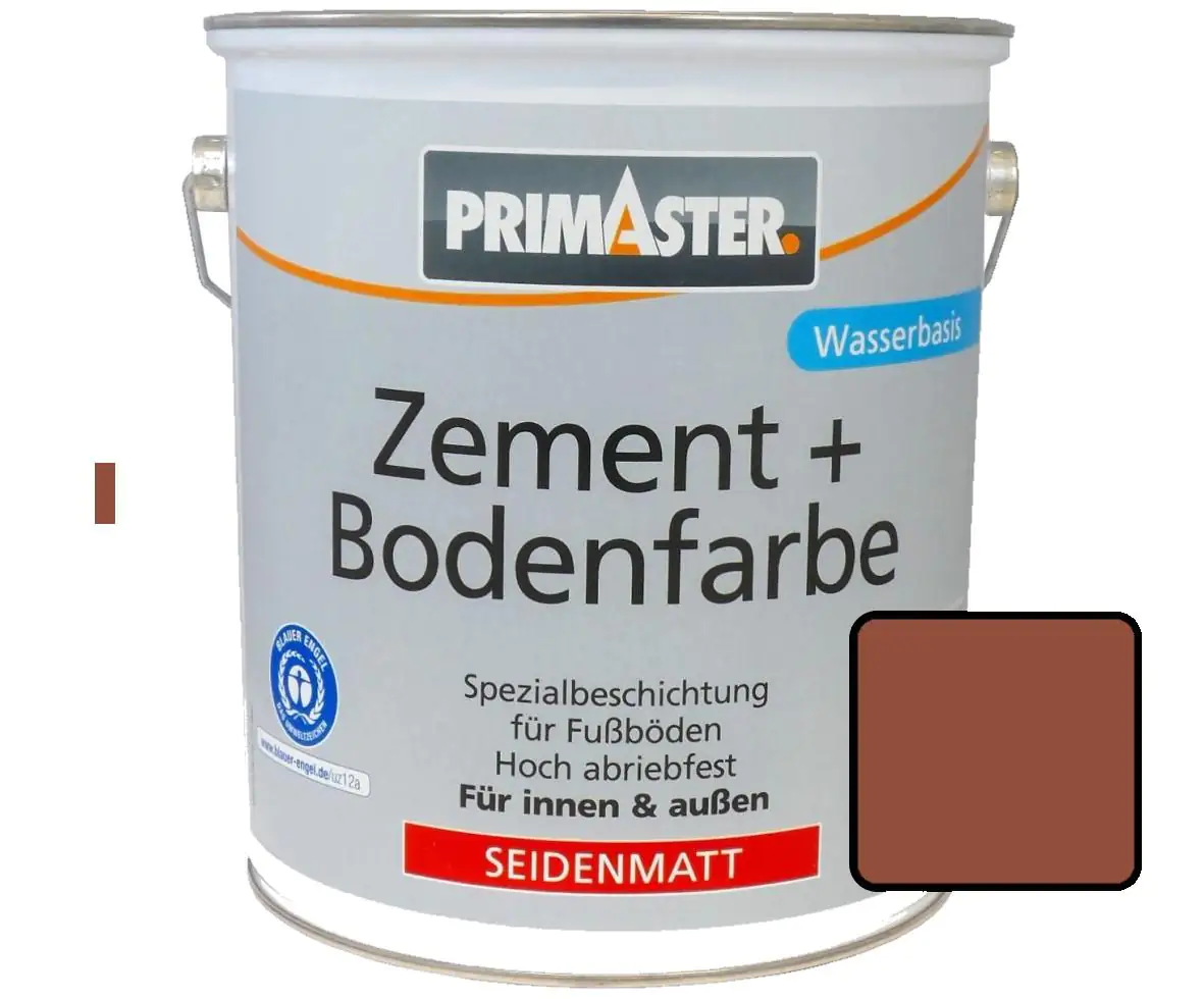 Primaster Zementfarbe und Bodenfarbe 2,5 L kupferbraun seidenmatt Primaster Zementfarbe und Bodenfarbe 2,5 L kupferbraun seidenmatt