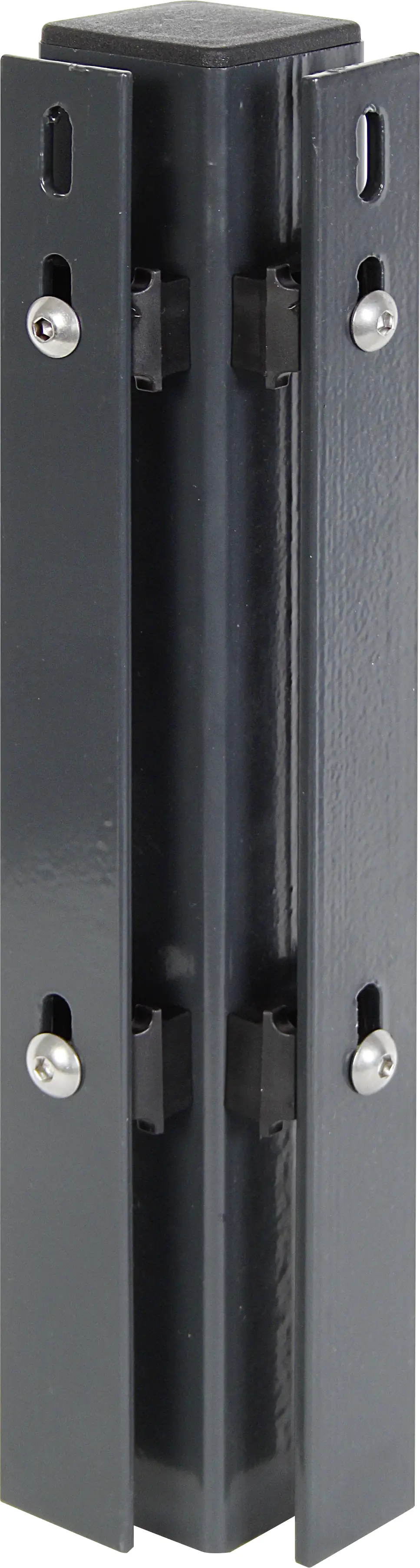 Alberts Eckpfosten mit Flacheisen 200 cm 60 x 60 mm anthrazit