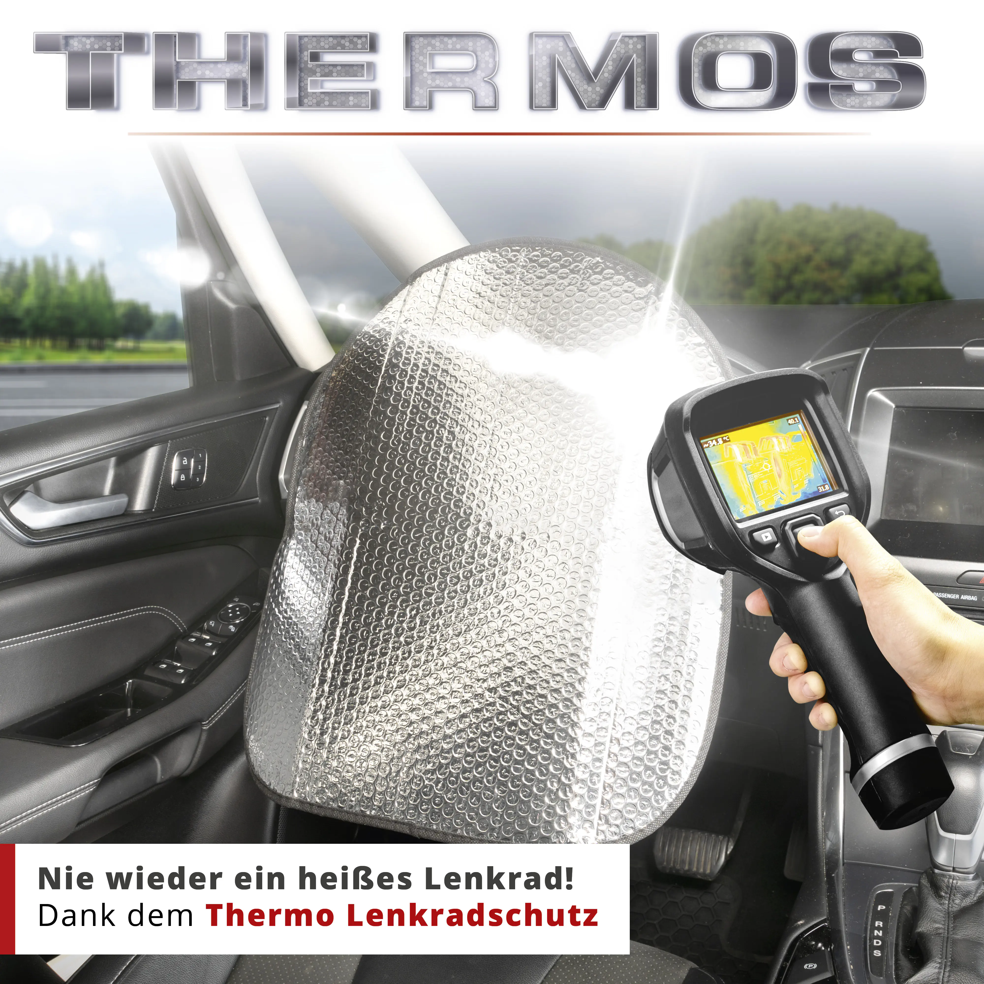 Walser Lenkradschutz Thermo silber 50x44cm Walser Lenkradschutz Thermo silber 50x44cm