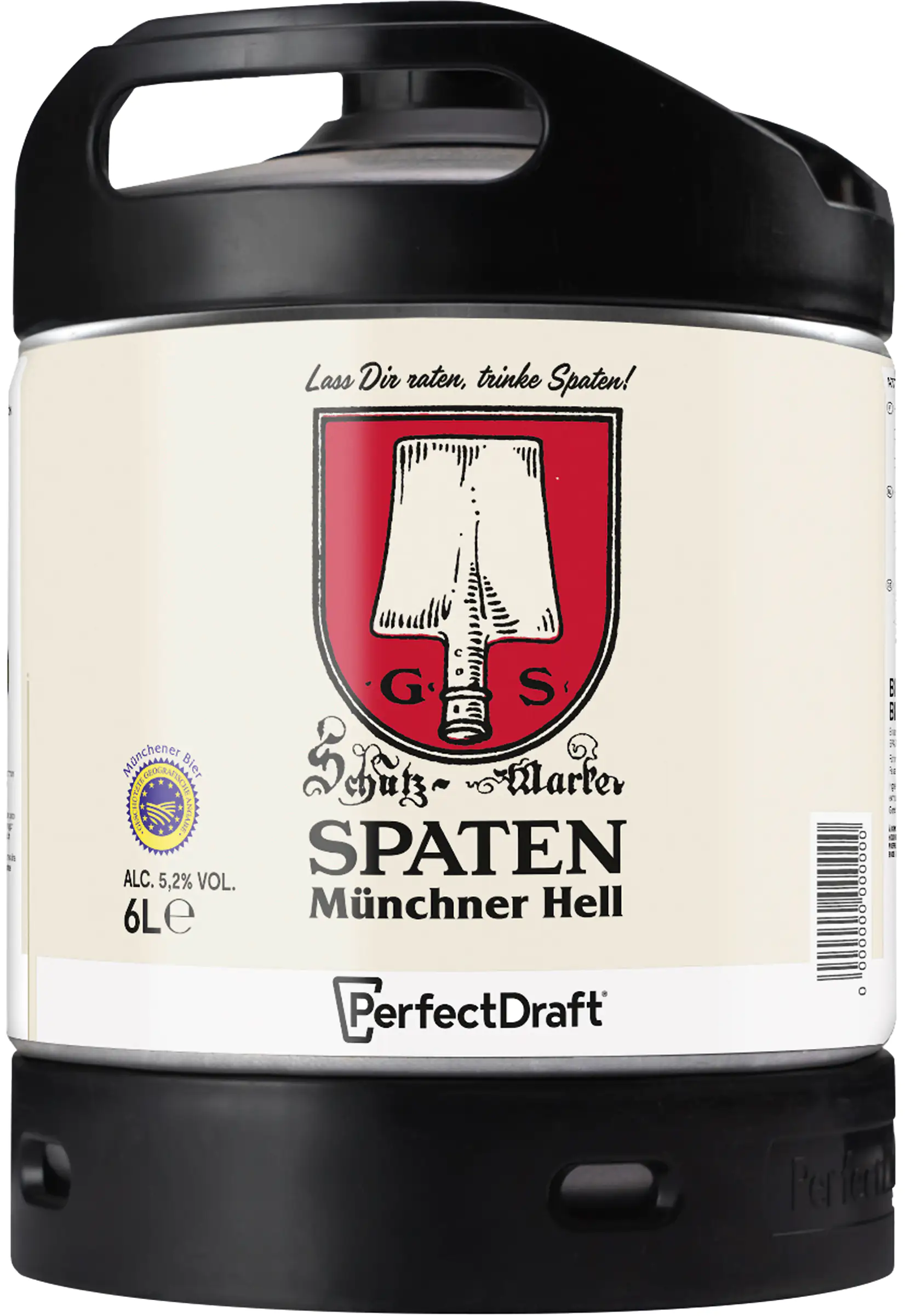 Spaten Bier 1x 6 l Fass für Perfect Draft Bierzapfanlage Spaten Bier 1x 6 l Fass für Perfect Draft Bierzapfanlage