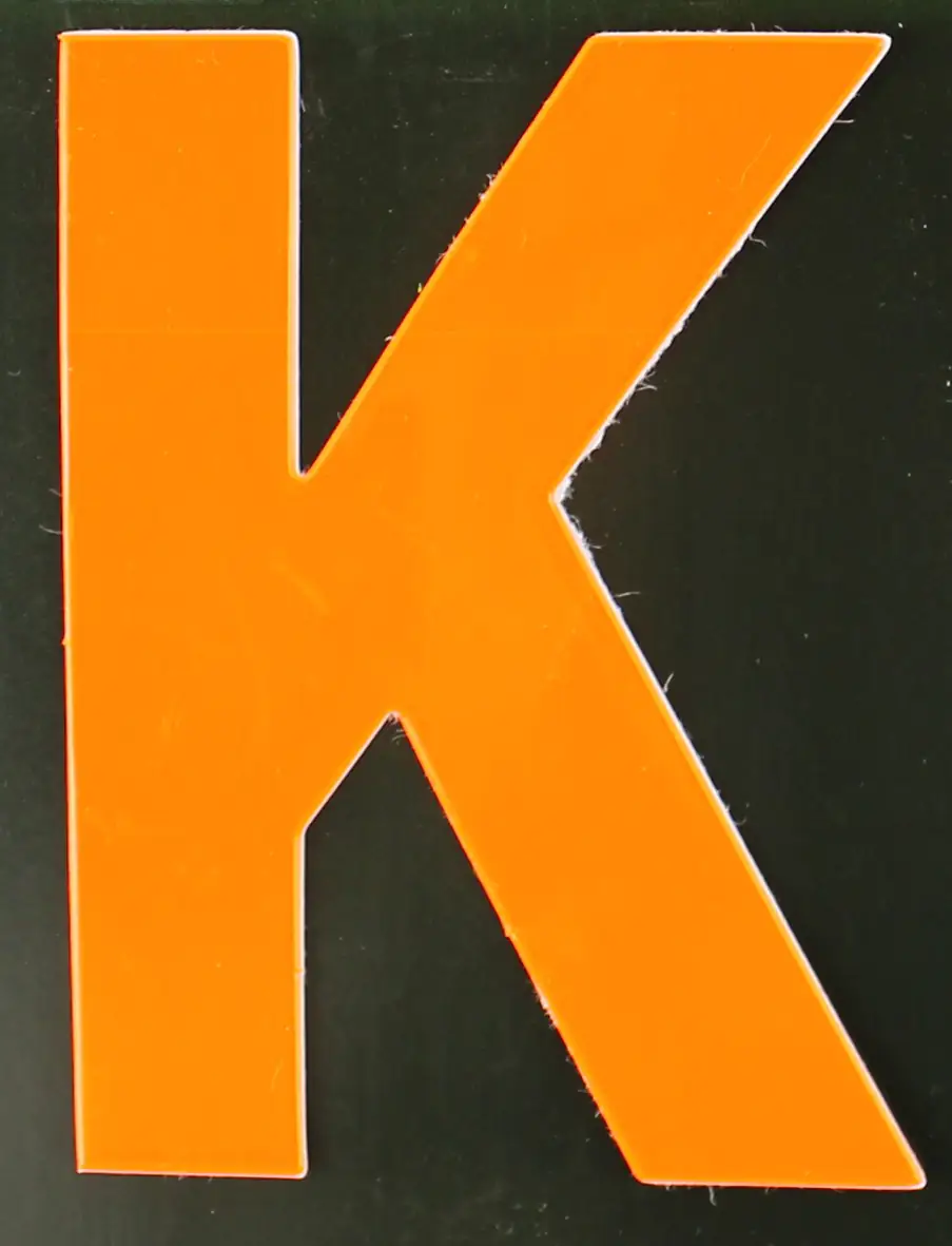 4004947548508 Conacord Reflektierender Klebebuchstabe K orange "K"