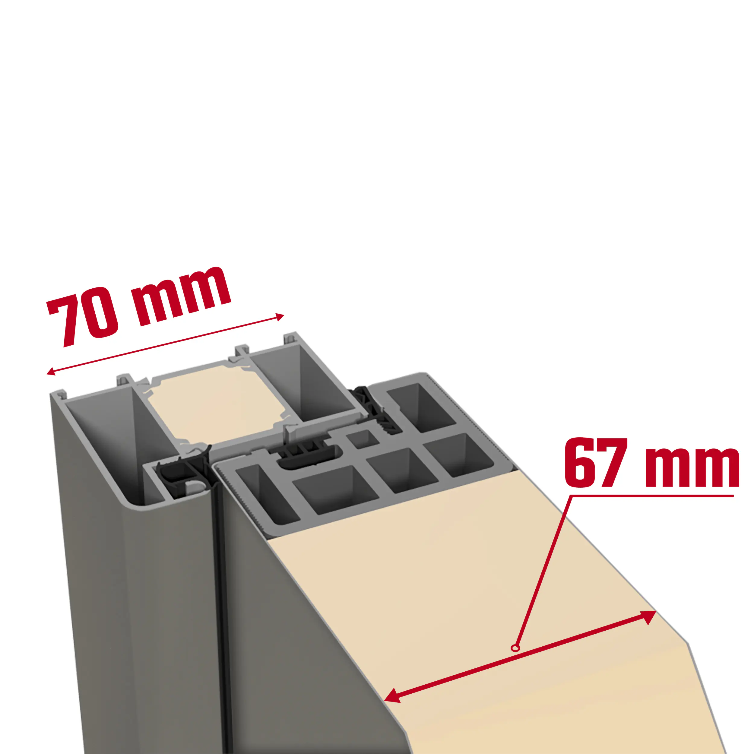 Splendoor Haustür Passivedoor Premium B37 RC2 Aluminium/Stahl quarzgrau/weiß BlackDesign DIN rechts 98 x 208 cm  