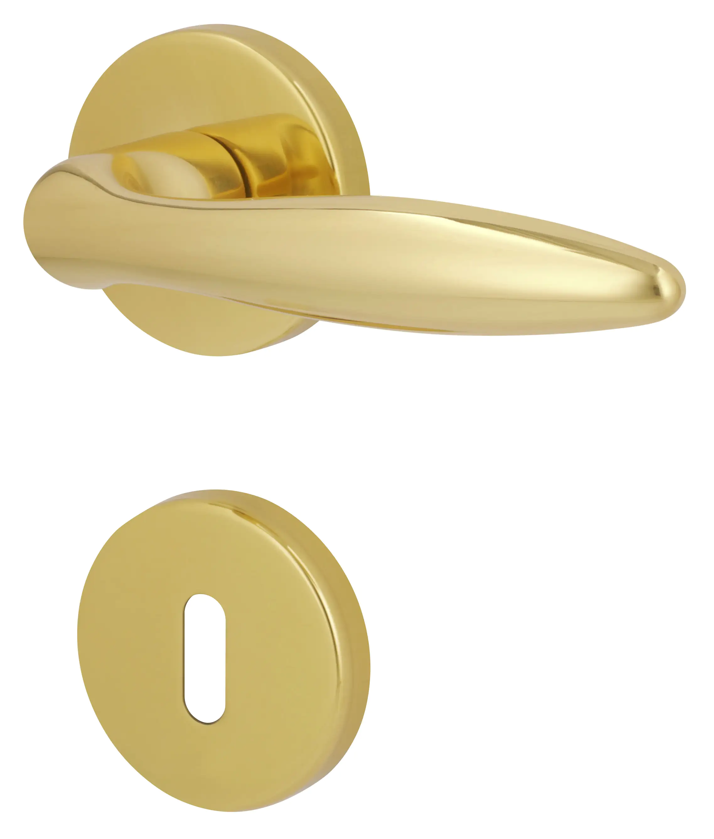 Alpertec BB-Rosettengarnitur Alison Messing gold rund