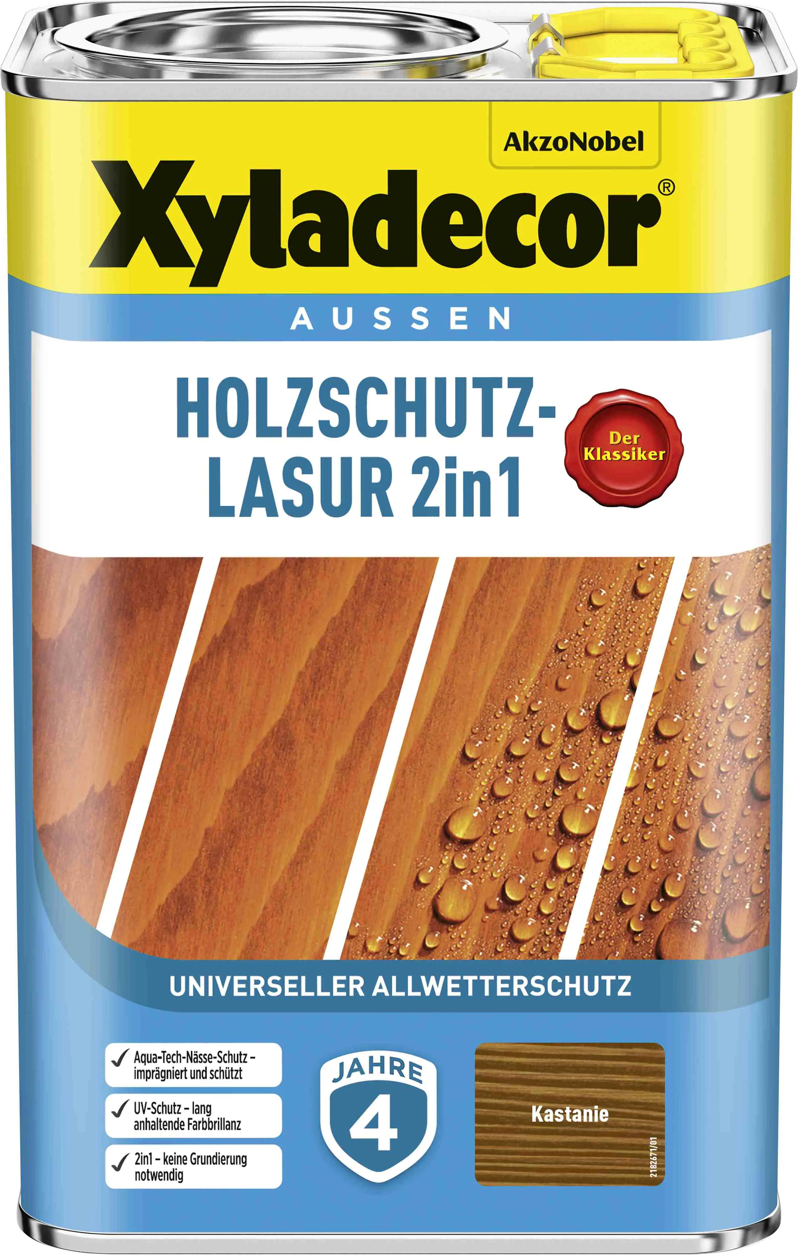 Xyladecor Holzschutz-Lasur 4 L kastanie 2in1 Xyladecor Holzschutz-Lasur 4 L kastanie 2in1