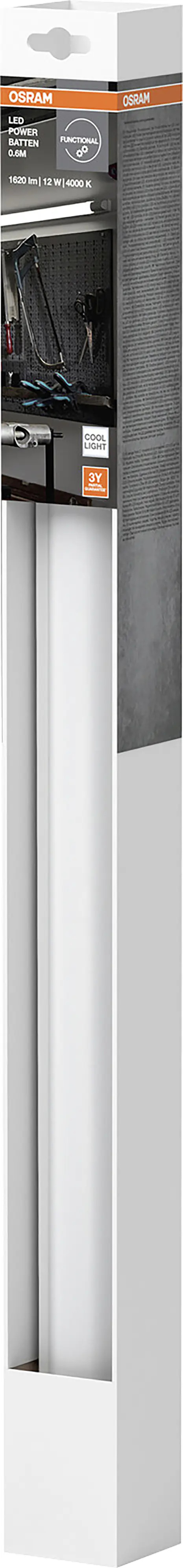 Osram LED Lichtleiste Power Batten weiß 60 cm 12 W kaltweiß Osram LED Lichtleiste Power Batten weiß 60 cm 12 W kaltweiß