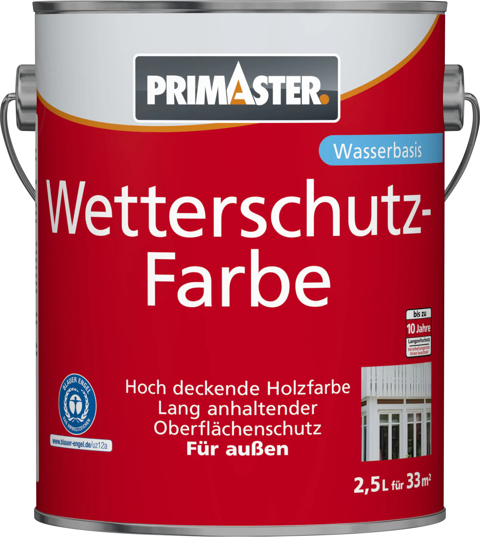 Primaster Wetterschutzfarbe 2,5 L weiß Primaster Wetterschutzfarbe 2,5 L weiß