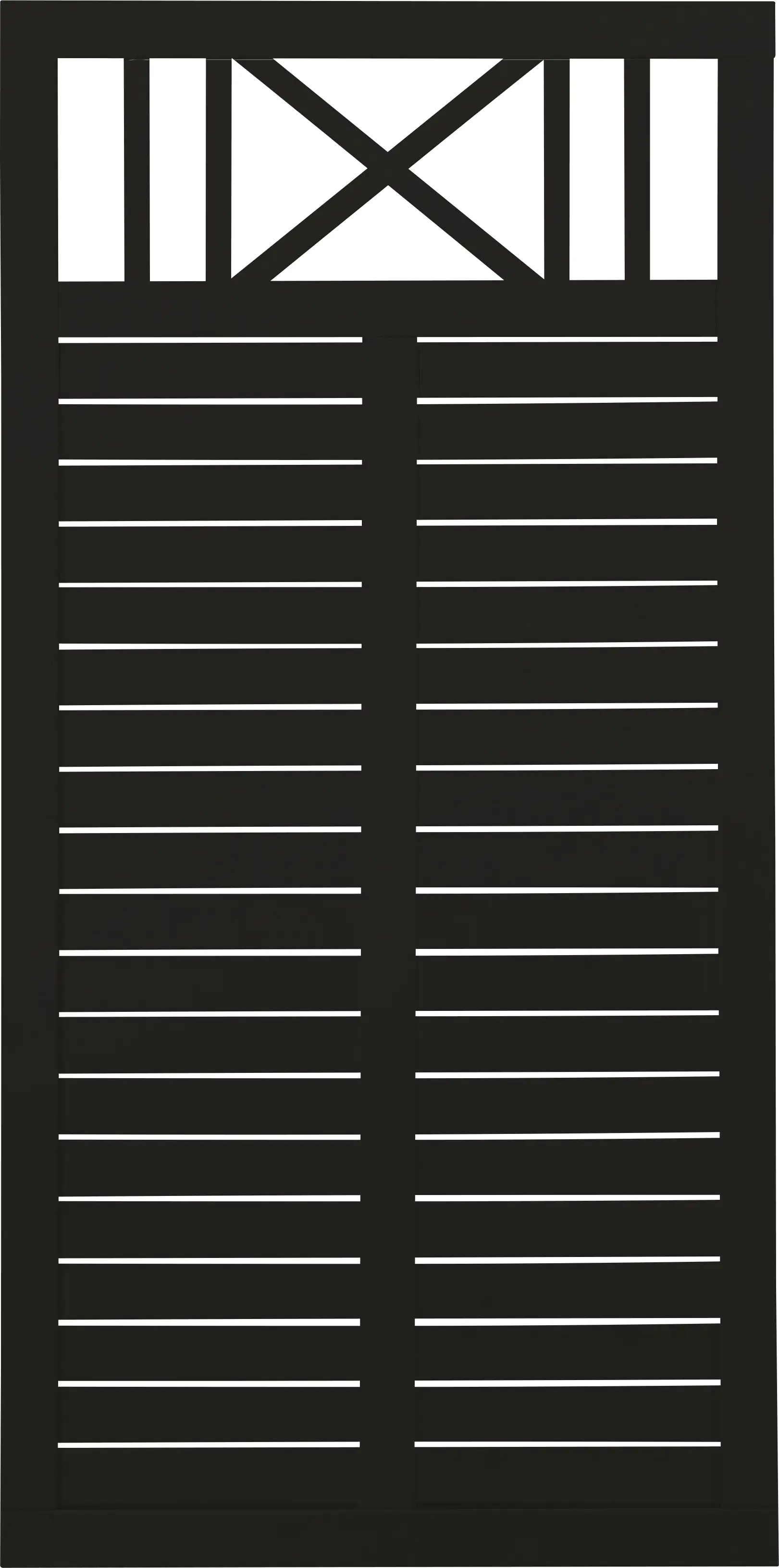 Plus Zaun Nostalgi 90 x 180 cm RAL 9005 Schwarz