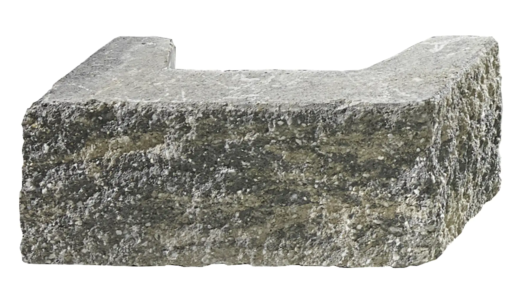 Kann Bruchsteinmauer Pfeilerelement 37,2 x 18,5 x 15 cm grau-nuanciert