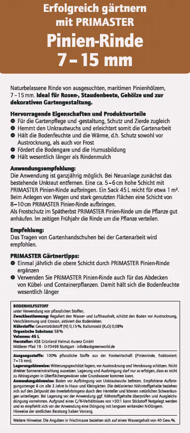 Primaster Pininerinde 7-15 mm 45 L Primaster Pininerinde 7-15 mm 45 L