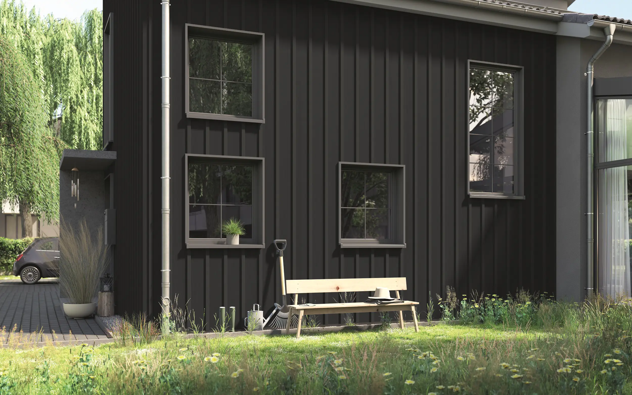 Alpina Wetterschutzfarbe deckend 0,75 L schwarz Alpina Wetterschutzfarbe deckend 0,75 L schwarz