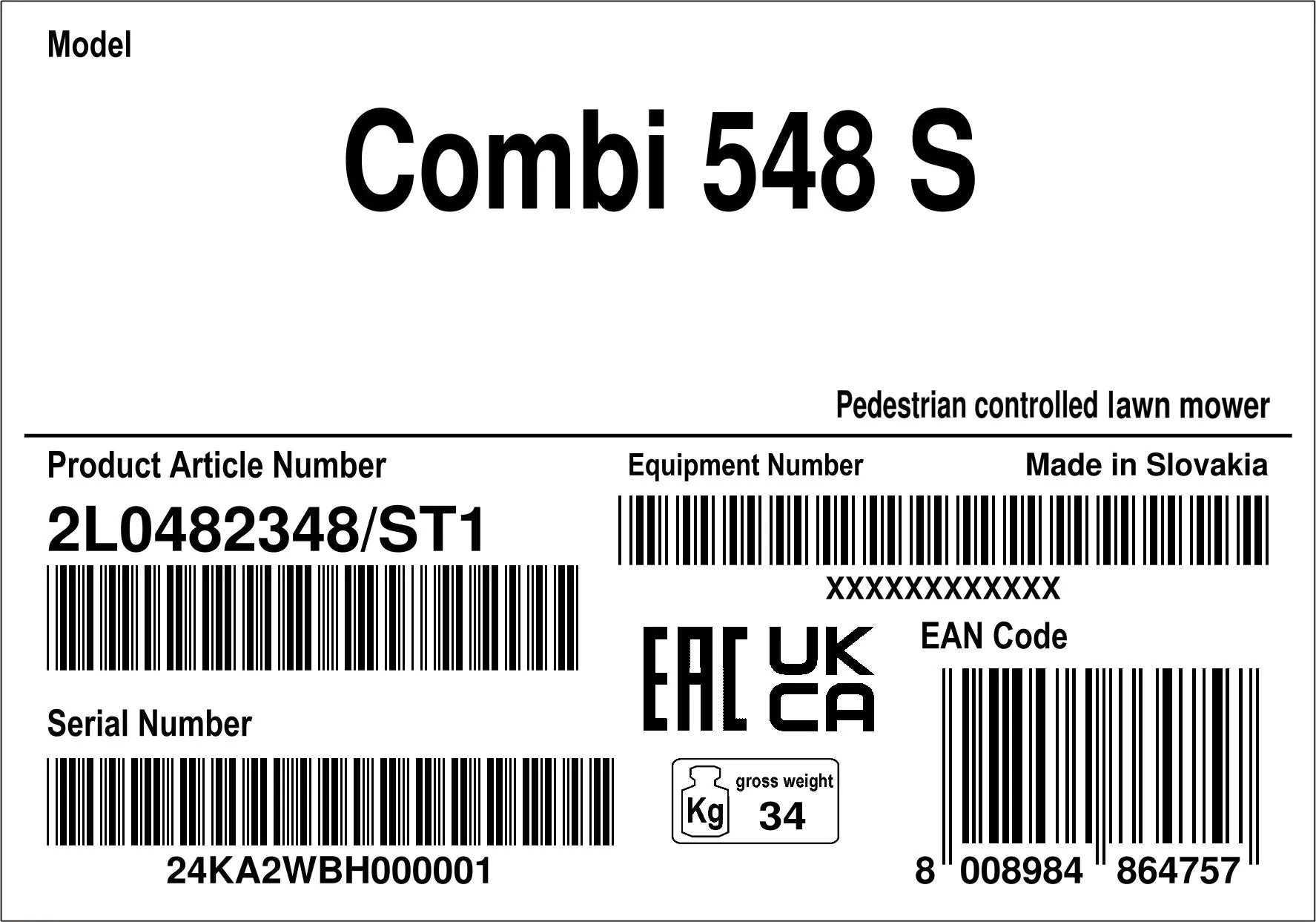 Stiga Benzin Rasemäher Combi 548 S 46 cm Schnittbreite inkl. Zubehör