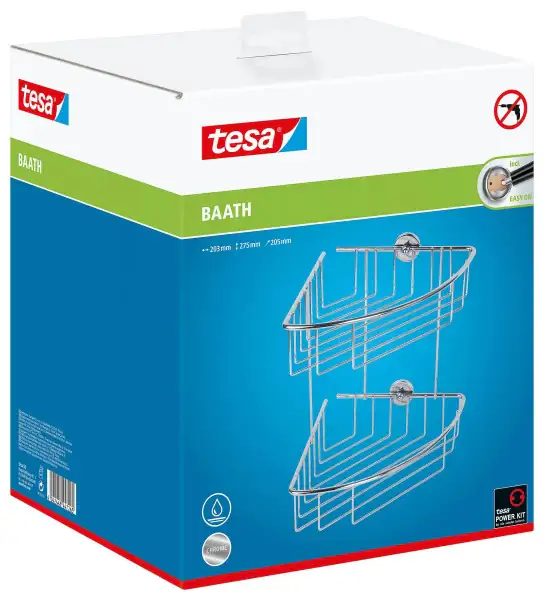 Tesa Eckablagekorb BAATH+  zweistöckig zum Kleben