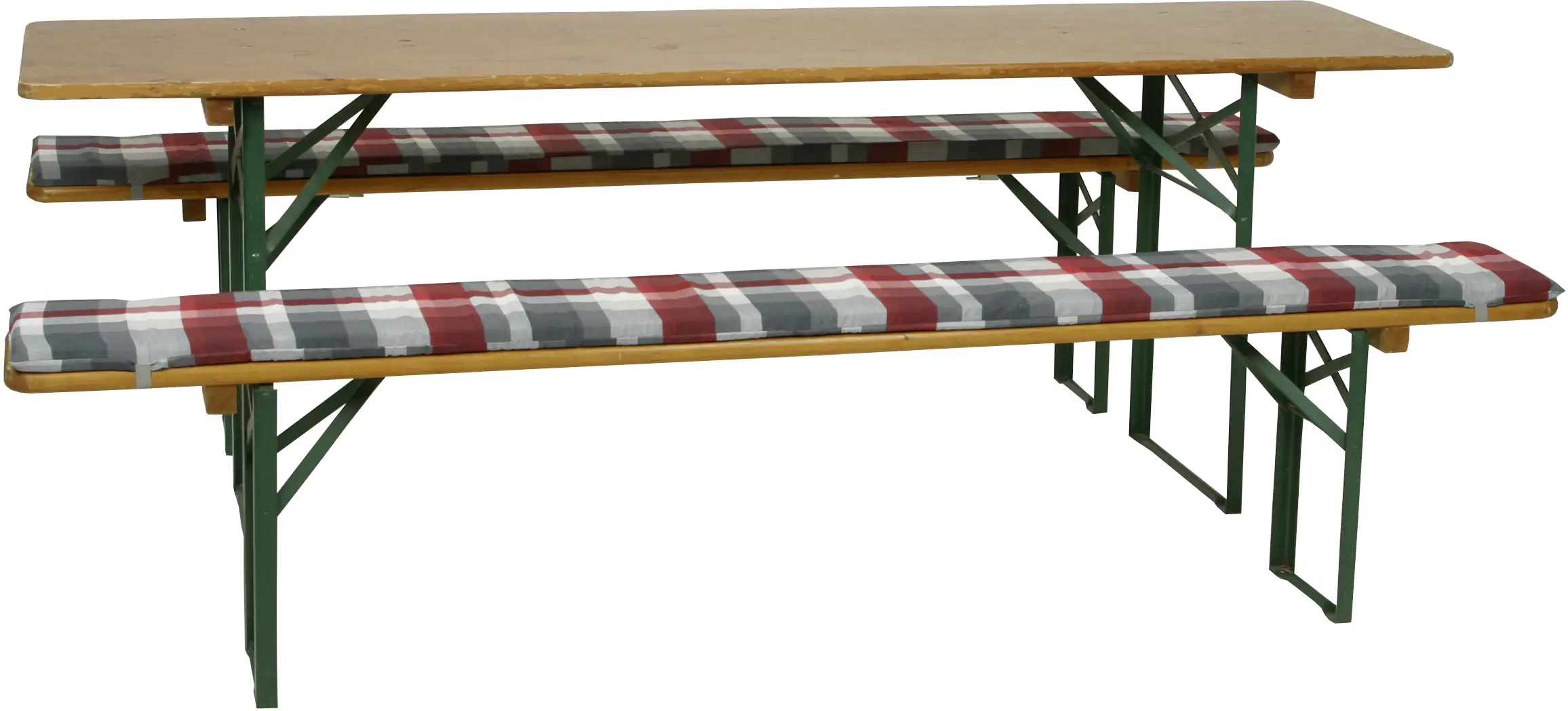 GO-DE Bierbank-Auflage kariert 220 x 25 x 4 cm, rot, grau kariert GO-DE Bierbank-Auflage kariert 220 x 25 x 4 cm, rot, grau kariert