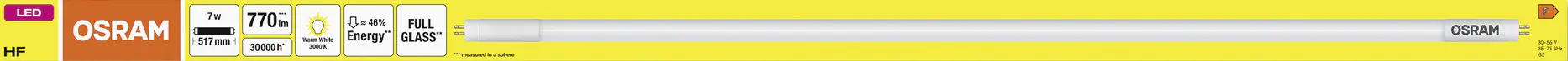 Osram LED Röhre T5 51,7 cm G5 7 W warmweiß Osram LED Röhre T5 51,7 cm G5 7 W warmweiß